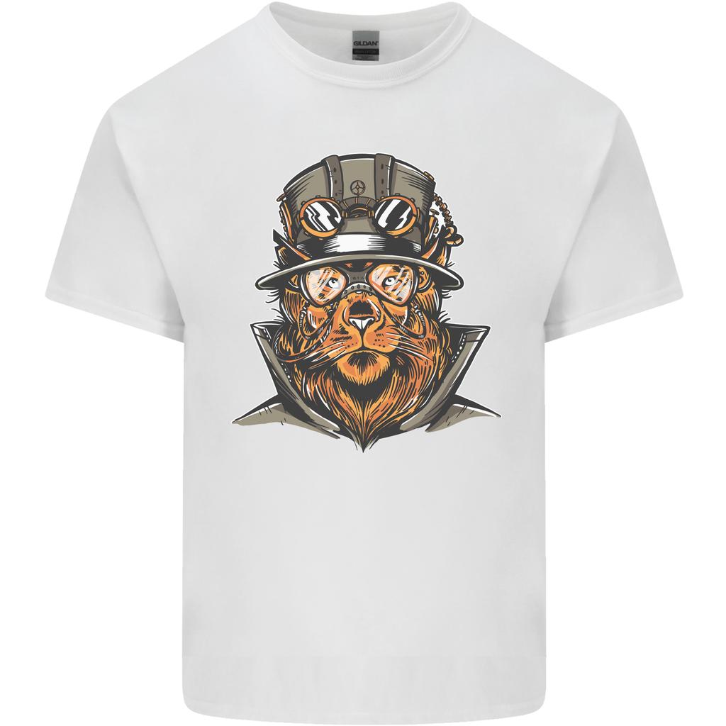 Steampunk Lion Unisexs Light Cotton TShirt