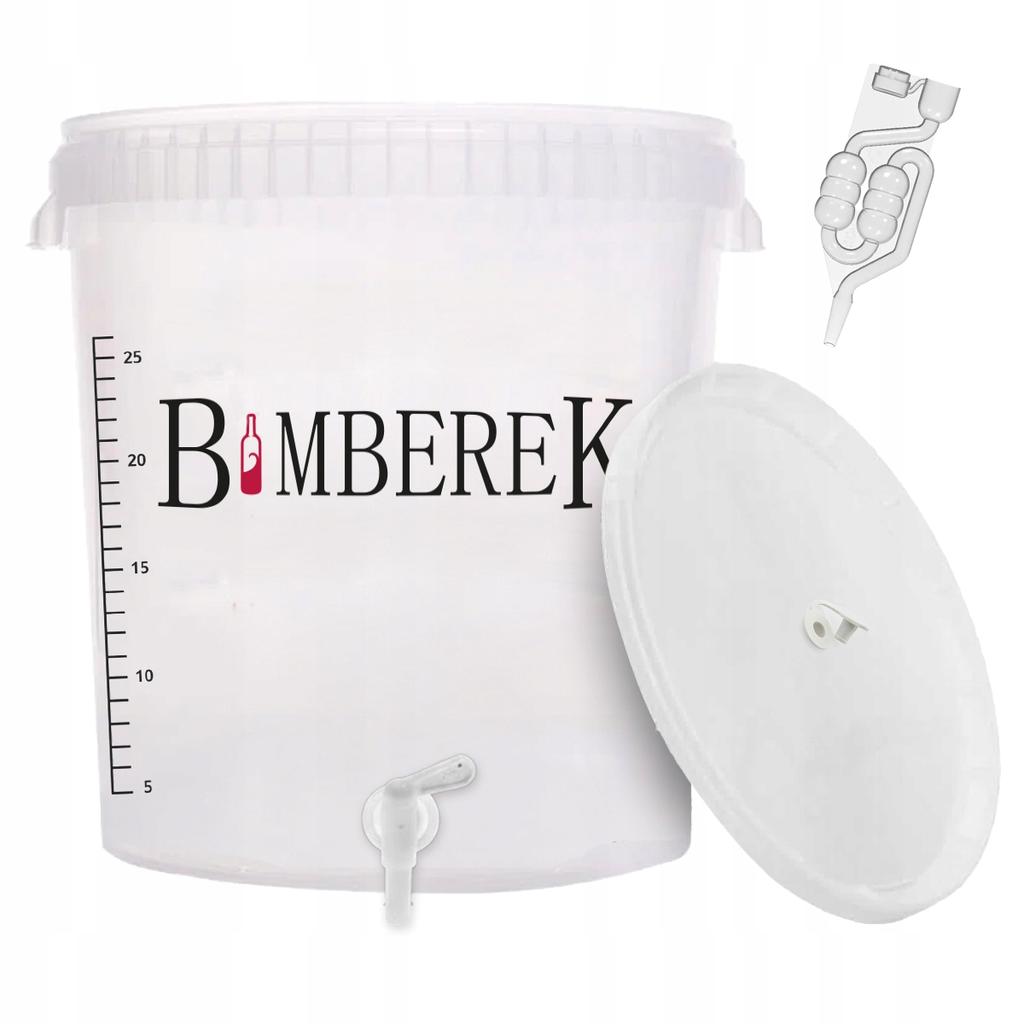 33L Fermentation Container with Tap and Tube for Wine, Beer, Liqueurs, Moonshine