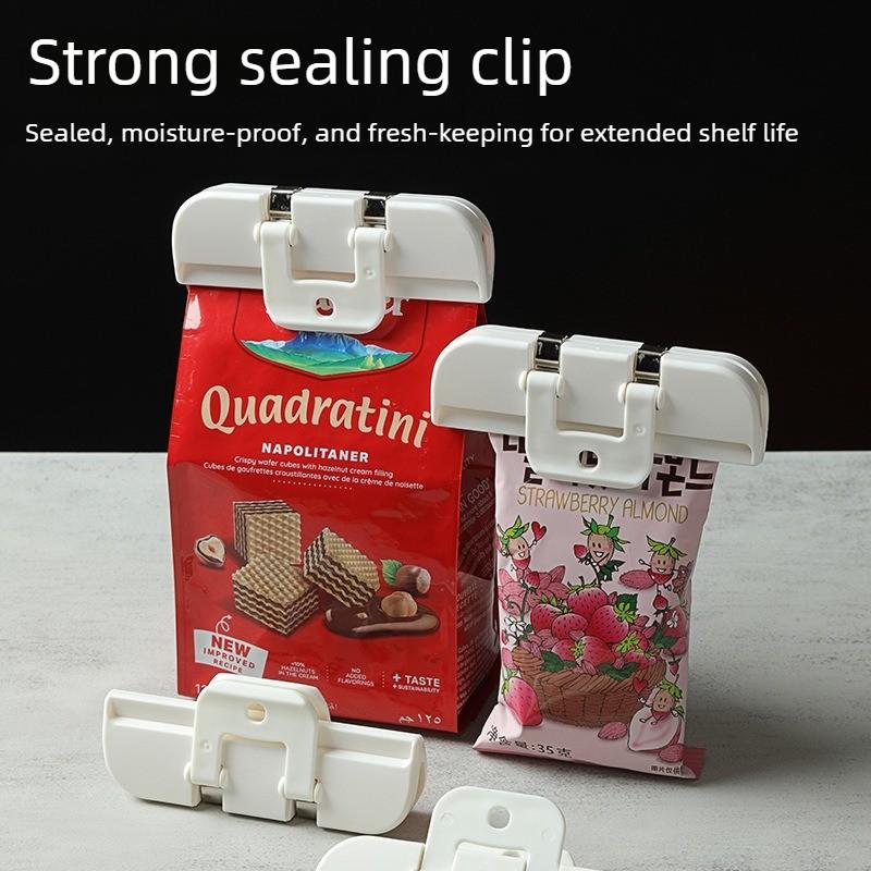 2 PCS Food Sealer Clips Strong Airtight Seal Fresh Keeping Snack Bag Clips Moisture Proof Japanese Style Sealing Clips