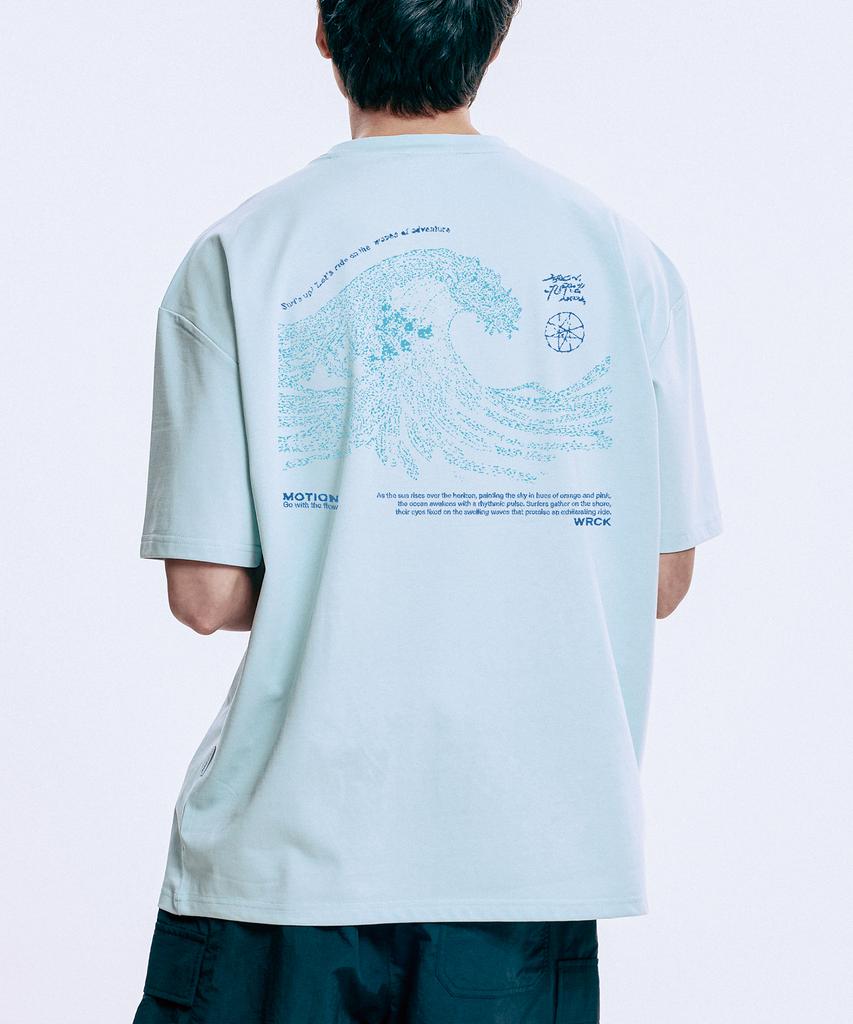 WILDROCK Motion Wave Cool Cotton Overfit Half T-Shirts