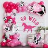Western Cowboy Festival Party Ornaments Balloons Children'S Baby Birthday Horse Racing Festival Arrangement Props Aluminum Film Balloons