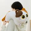 25/45cm Soft Cute Lying Cat Doll Stuffed Siamese Black White 3-color Kitten Cartoon Animal Pillow Sleeping Companion Gift
