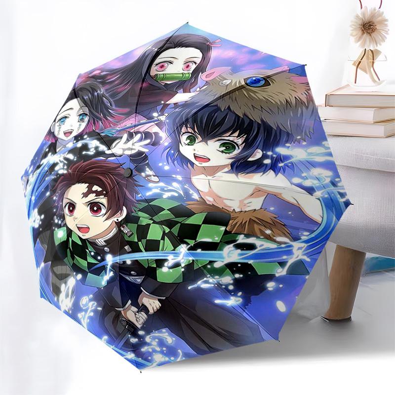 1pc Anime Characters Automatic Opening Umbrella - Portable 3-Fold Design with Iron Frame - Outdoor for Fans, Travelers, Daily Use - Perfect Gift for A