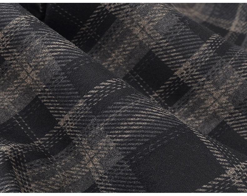 Spring Style Fashionable Plaid Elastic High Waist Pants for Middle-aged and Elderly Women