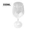 Transparent Plastic Wine Goblet Shatterproof and for Bars and Home Use