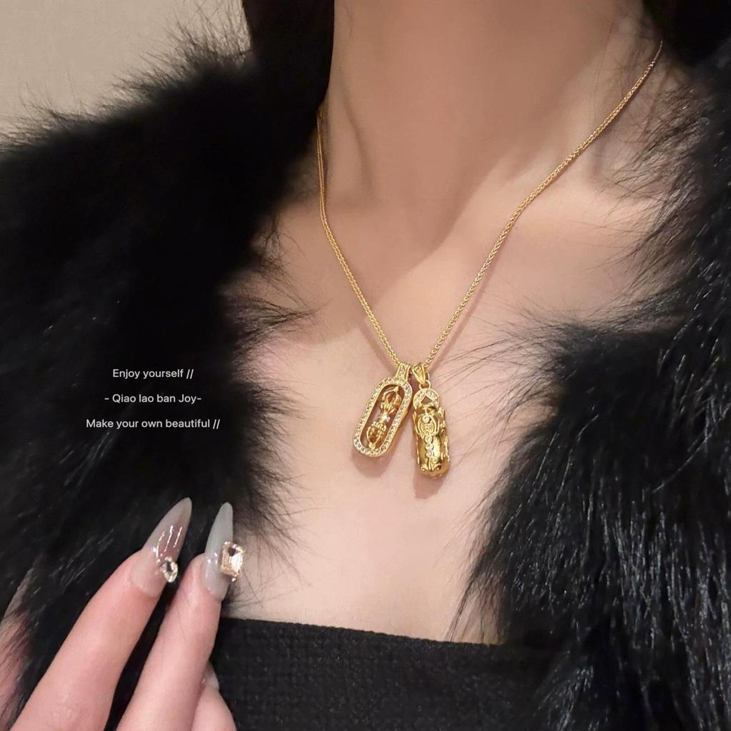 Collier pendentif Pixiu Vajra chinois luxueux pour femmes