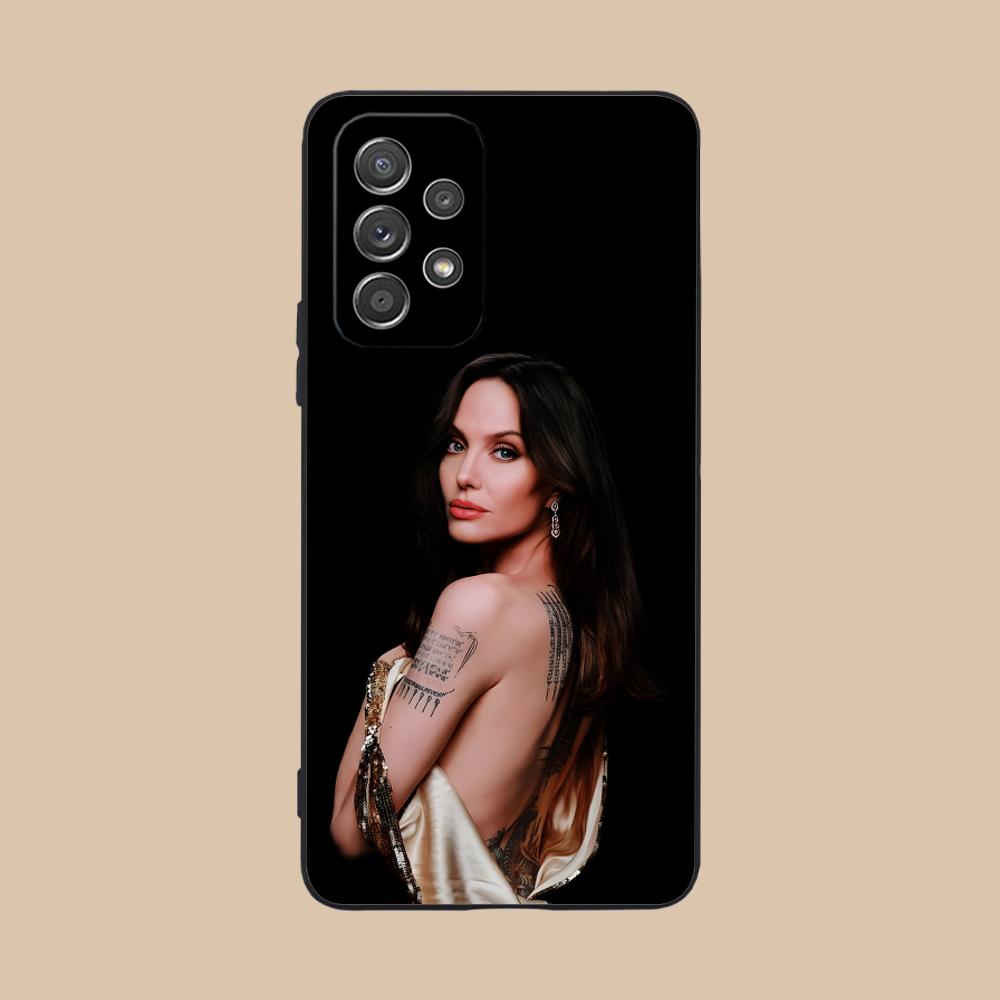 Angel Jolie Matte TPU Mobile Phone Case for Samsung Galaxy M55 54 42 35 34 33 32 23 22 15 14 13 12 F55 5G Colorful Cover