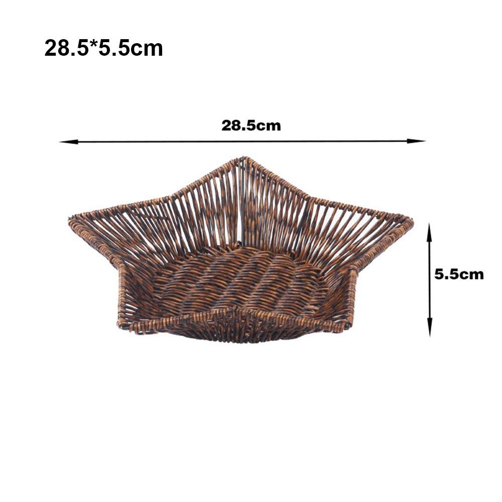Multistyles Imitation Rattan Fruit Plate Retro Woven Handheld Creative House Candy Packaging Creative Household Storage Baskets