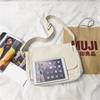 New Simple Canvas Bag Solid Color Single Shoulder Bag Crossbody Bag