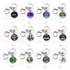 Cabochon Printing Laser Keychain Stainless Steel Key Holder Ring Key
