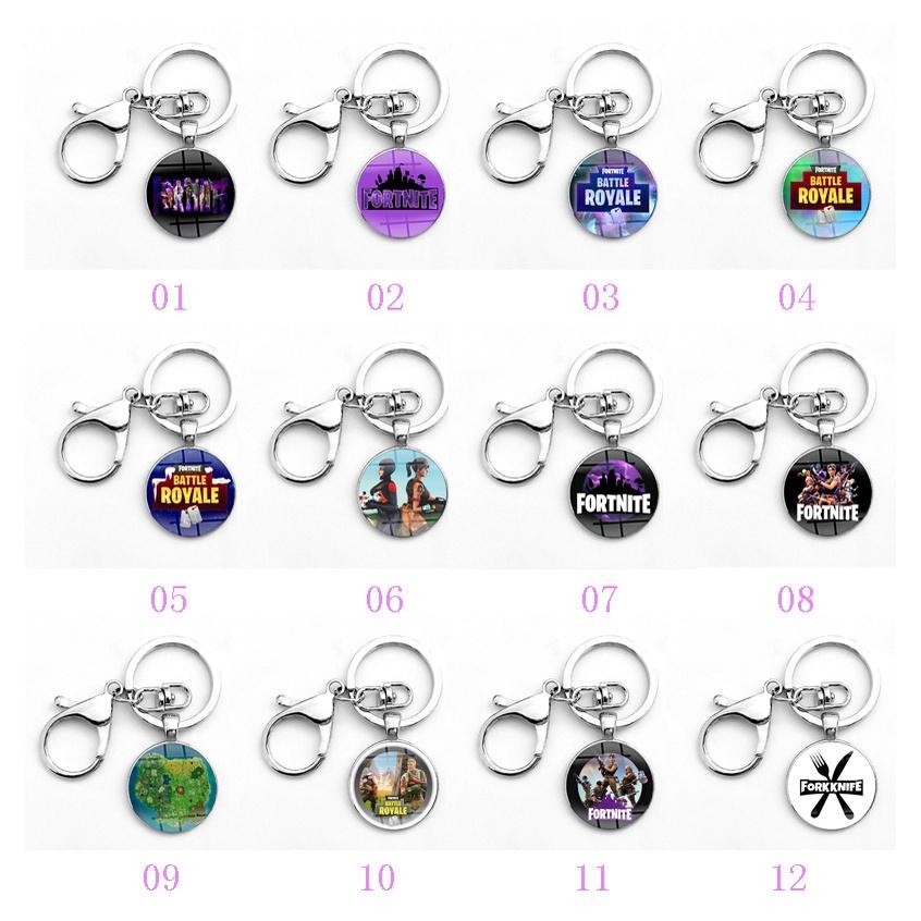 Cabochon Printing Laser Keychain Stainless Steel Key Holder Ring Key