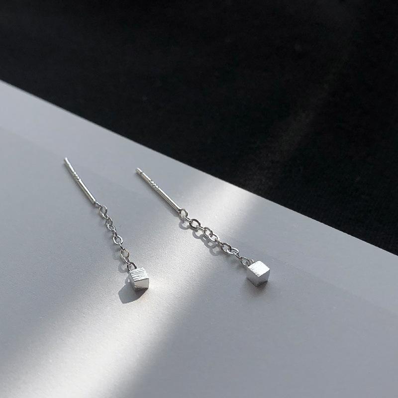 

1 Pairs Drop Ear Line Long Hanging Earrings for Women Silver Color Paper Crane Piercing Threader Earing Ear Accessories Jewelry