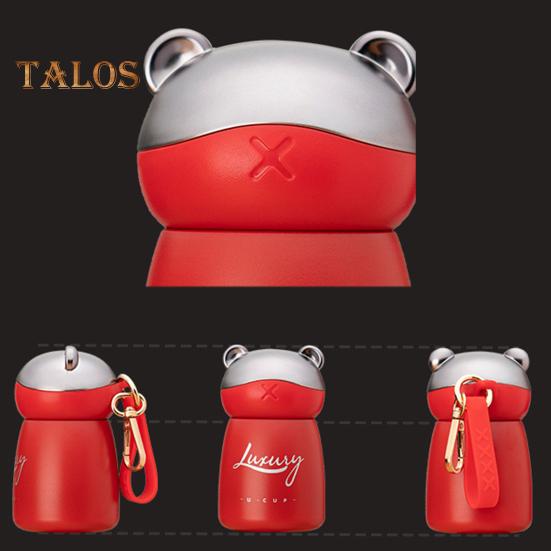 Sticla izolată de 120 ml, ușor de transportat, menține cald din oțel inoxidabil, sticlă izolată în formă de mini urs pentru școală