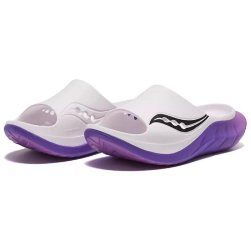 Saucony Cradle 2 unisex slide sandals white purple cushioned wear-resistant versatile S28903-13