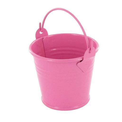Seau zinc 6,2 x 4,5 x 5,5 cm, fuchsia