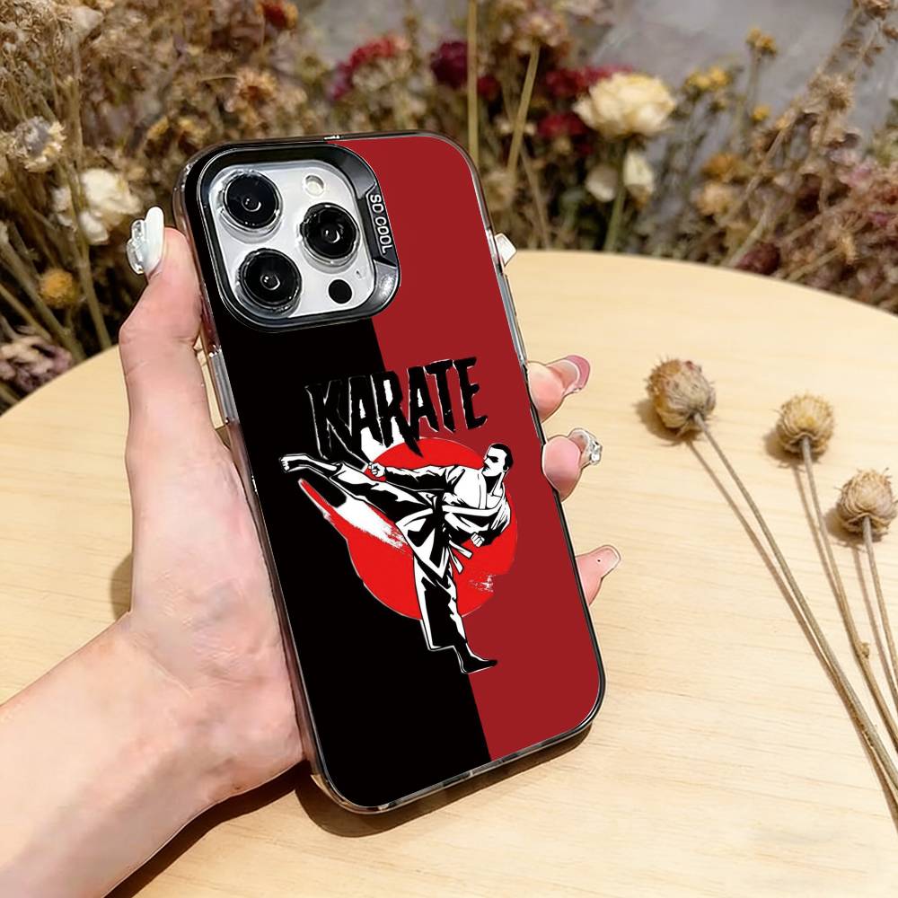 

Karate Phone Case For iPhone 17,16,15,14,13,12,11 Plus,Pro Max,XS,Colorful Silver Phone case Funda Cover iPhone15Plus