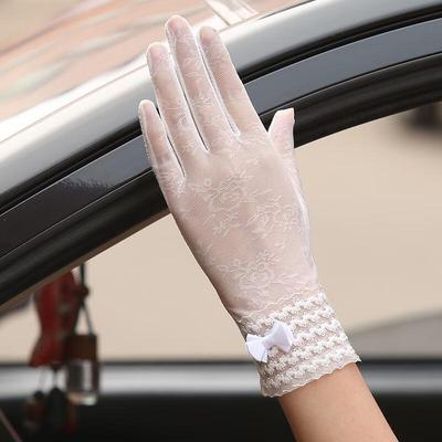 Women's Lace Flower Sun Protection Driving Gloves