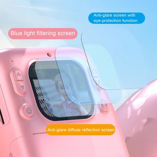 Vaikų momentinis fotoaparatas su 2 colių IPS ekranu 1080P Nešiojamas kelioninis vaizdo įrašymo įrenginys Mažylių momentinis skaitmeninis spausdinimo fotoaparatas Žaislas su nuotraukų popieriumi