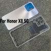 6.5" For Honor X8 5G Full Housing Middle Frame Front Bezel Mid Plate Battery Cover Back Panel Rear Door VNE-N41