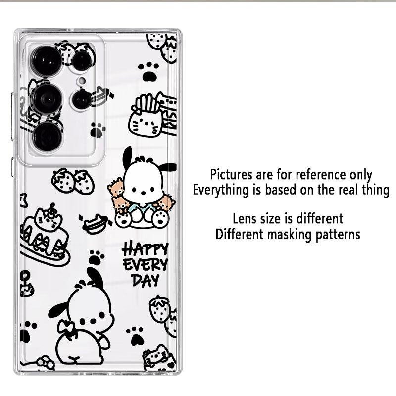 Sanrio Pochacco Case for Samsung Galaxy S26 S23 Ultra S22 FE Note 20 Ultra 10 S20 Plus S24 S21 S25 Edge Phone Cover