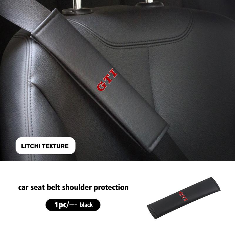 For Volkswagen VW Car Seat Belt Leather Safety Belt Shoulder Cover Protect Pad Beetle CC B5 B6 B7 EOS GTI MK2 MK4 MK5 MK6 Fx5
