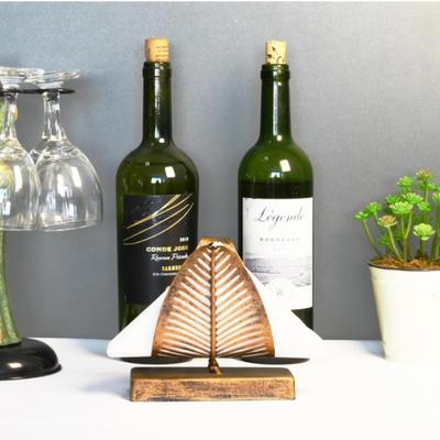 Freestanding Modern Napkin Holder with Metal, Tabletop Tissue Dispenser, Countertop Napkin Storage Organizer Home Decoration