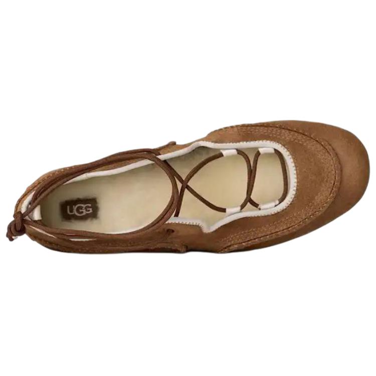 UGG Quill Balerinki Sportowe Kasztanowe Damskie Trampki Brązowe 1184790-CHE