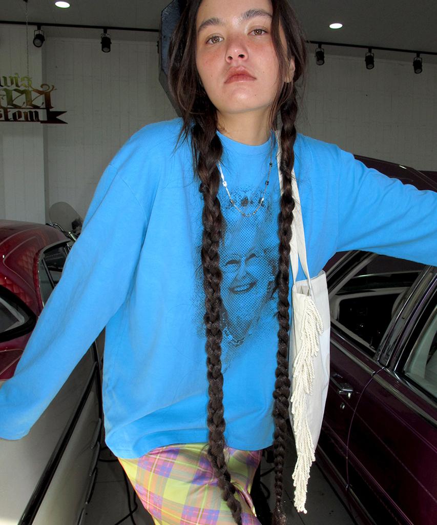 CENTAUR.KR My Queen Pigment Long Sleeve T-Shirt_Water