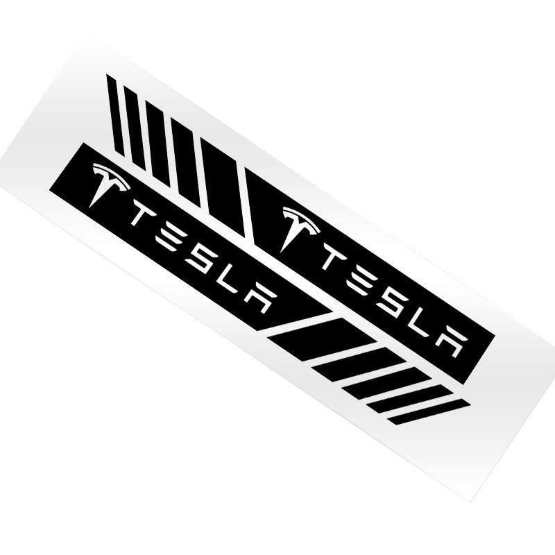 2Pcs Car Stripe Stickers Rearview Mirror Reflective Vinyl Decals Decoration For Tesla Model 3 Model X S 2016-2020 Decals TM3 TMX TMS Decal