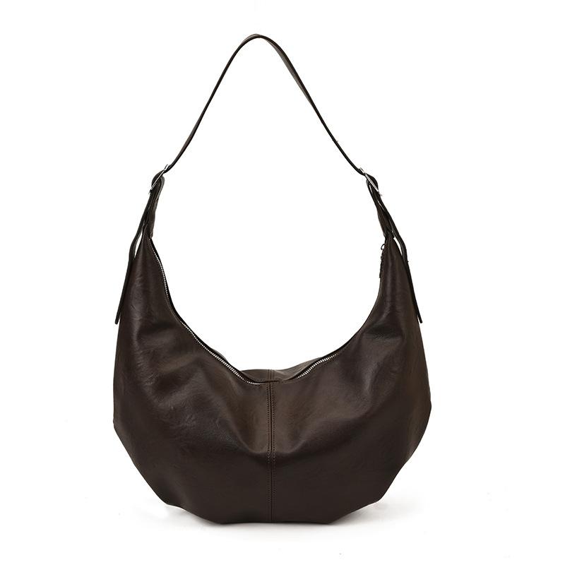 PU Hobo Bag Women's Fashion Shoulder Tote with Soft Texture Large Capacity Casual Everyday Handbag