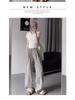 Women's High-Waisted Striped Wide-Leg Summer Pants - Petite, Loose, Slimming, Casual, Drapey.