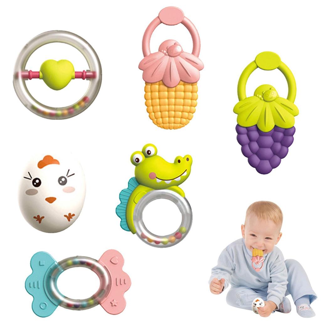 Toddler Rattle Toy Infant Rabbit Teether Shaker Grab And Spin Rattles
