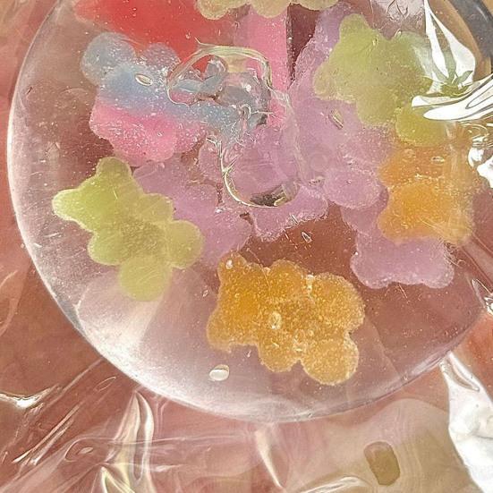 1/3Pcs Bear Sugar Stress Ball Anxiety Relief Transparent Squeeze Ball Sensory Toy Portable Travel Sensory Ball Pinch Fidget