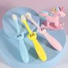 Cepillo de dientes de cerdas súper suaves con dibujos de gatos para niños, herramientas para el cuidado de la salud, cepillo de dientes blanqueador para bebés, accesorios de entrenamiento para niños