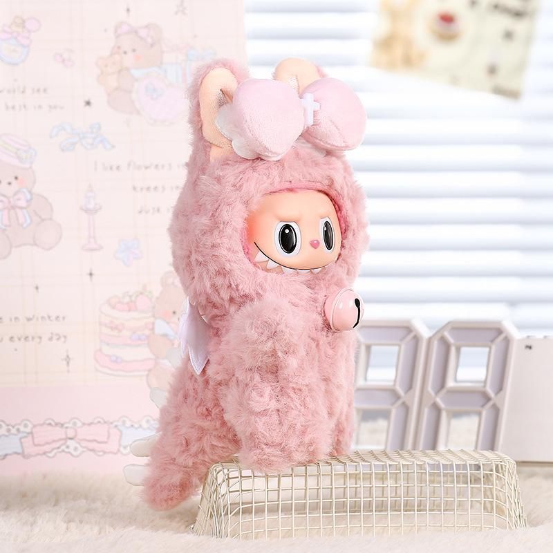 15 17cm For Labubu Dukke Plysj Antrekk Klær Stor Leder Dinosaur Vinger Totoro Baby Hai Søte Klær Dukkehus Tilbehør