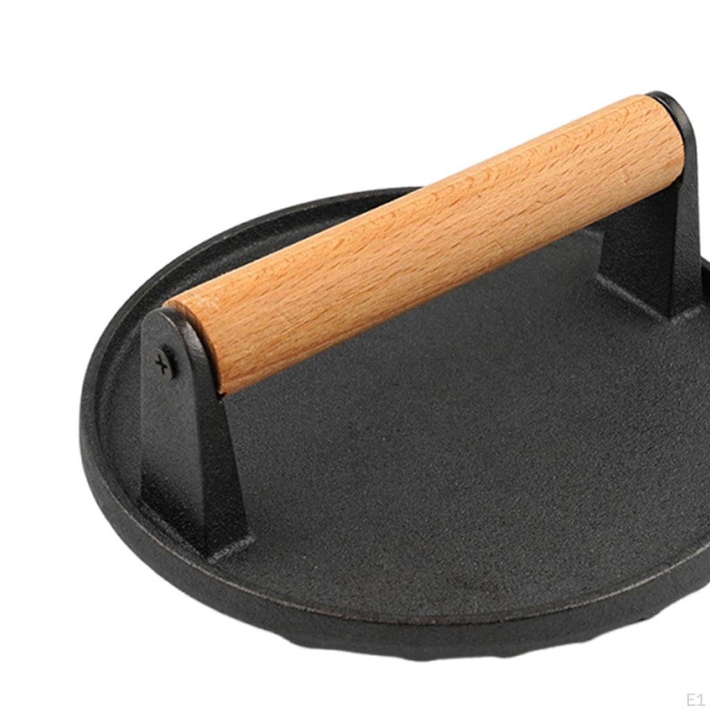 Burgerpresse, Hochleistungs-Profi-Gusseisen-Steak-Küchenutensil-Grillwerkzeug für