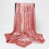 New Spring/Summer Orange Imitation Silk Neckerchief Outdoor Decoration Wraps for Women 90*90cm Cashew Print Square Scarf