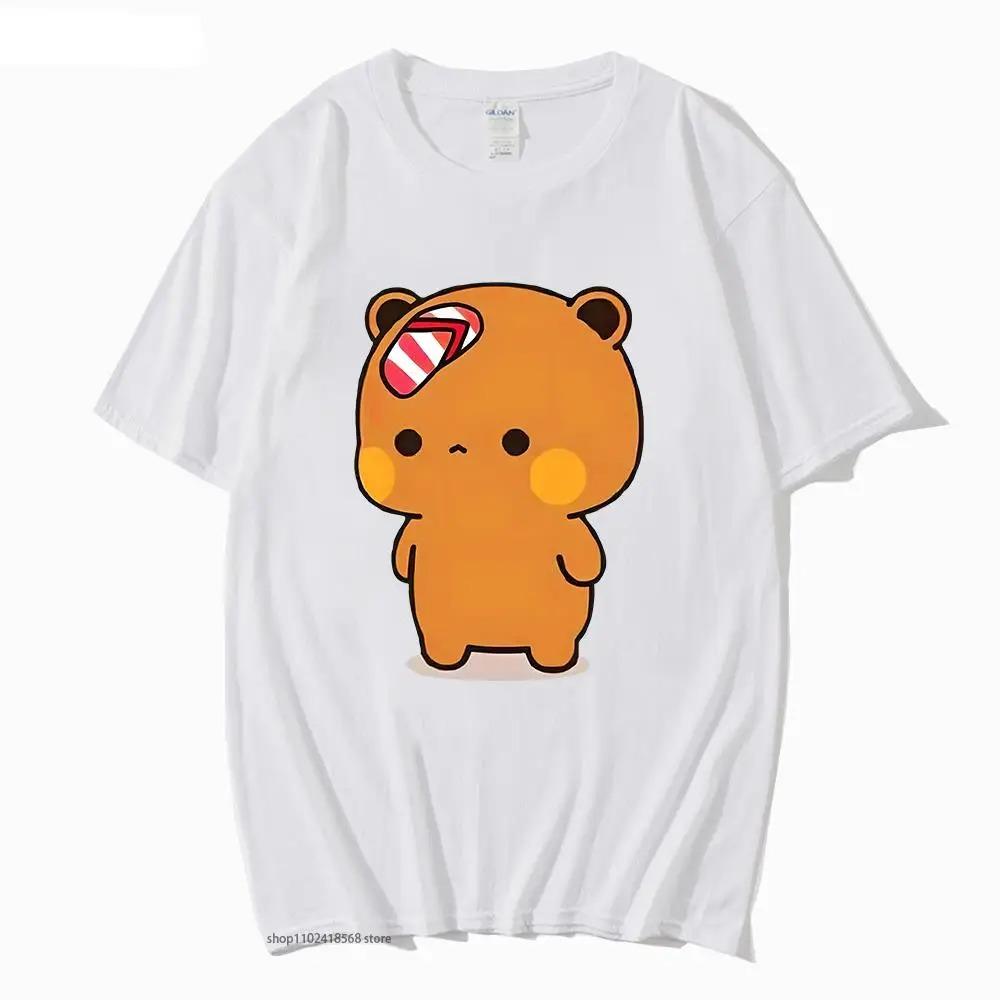 Anime Cartoon Panda Bear Bubu and Dudu T Shirt Kawaii Graphic Printed T Shirt Fashion Crew Neck Plus Size T Shirt Unisex