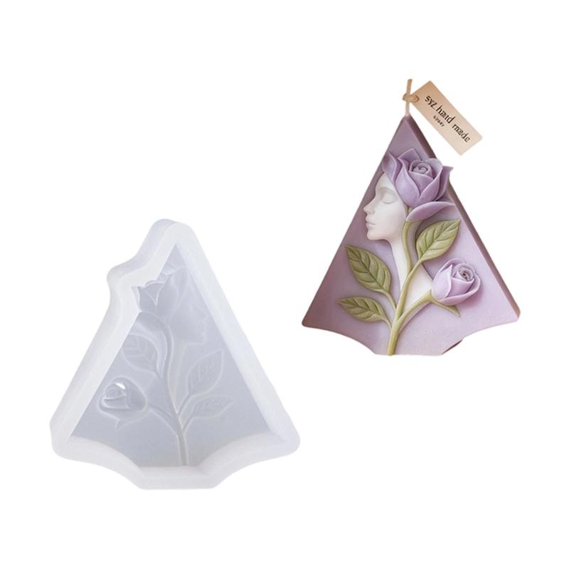 

Easy to Use Silicone Mould for Candle Making with Human Face Flower Art Simple Demolding Process Ideal for Crafting