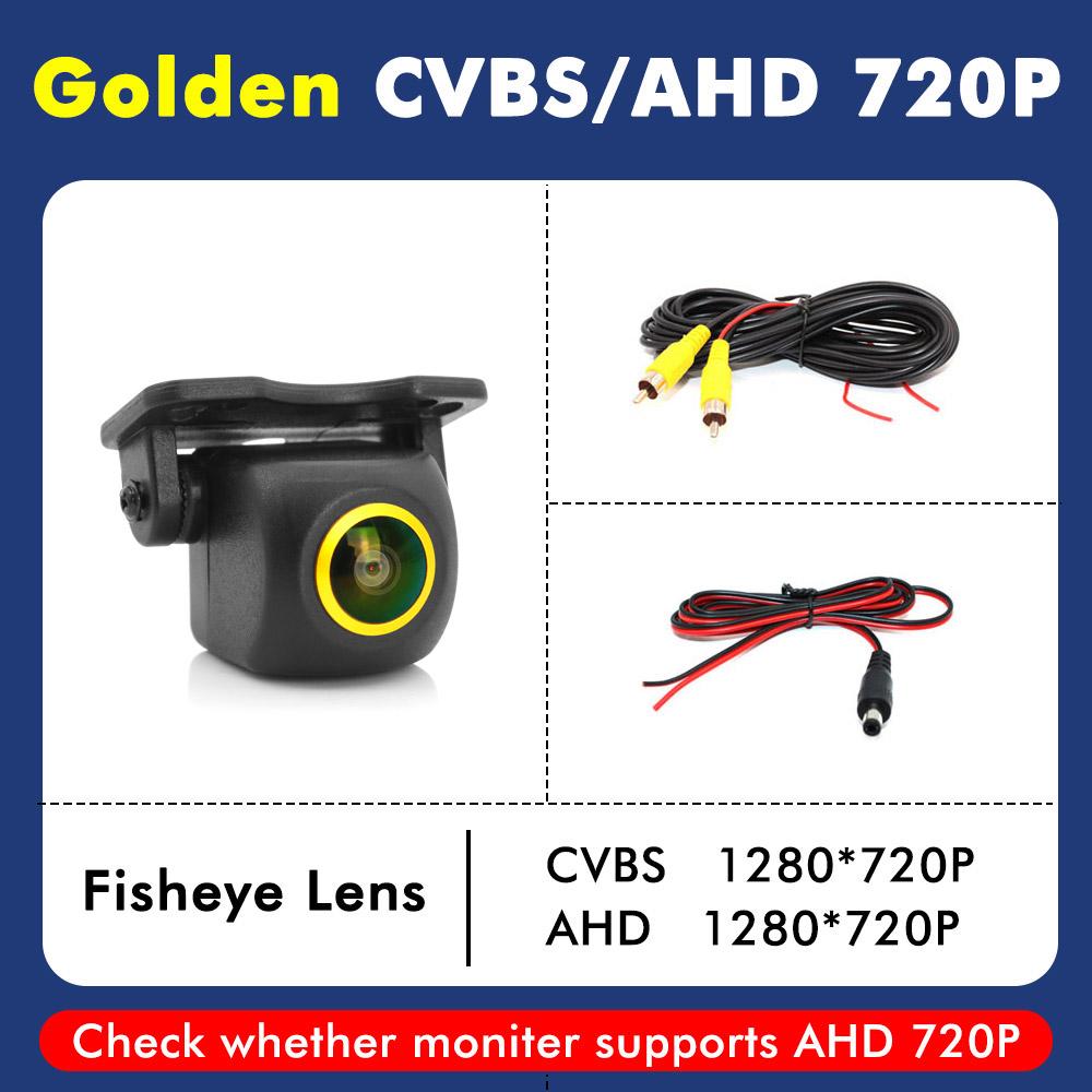 Smartour Parking New CVBS Switch AHD 720P Car Rear View Camera 170 Degree Fisheye Golden Len Front View for Focus Toyota Kia BMW