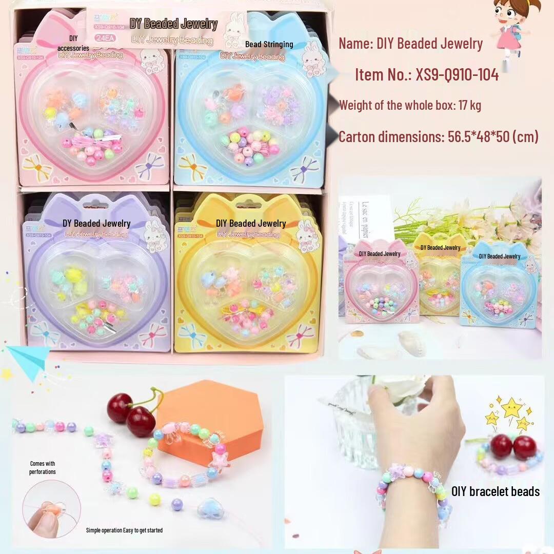 Children s DIY Beading & Pendant Princess Jewelry Box Bracelet Kit
