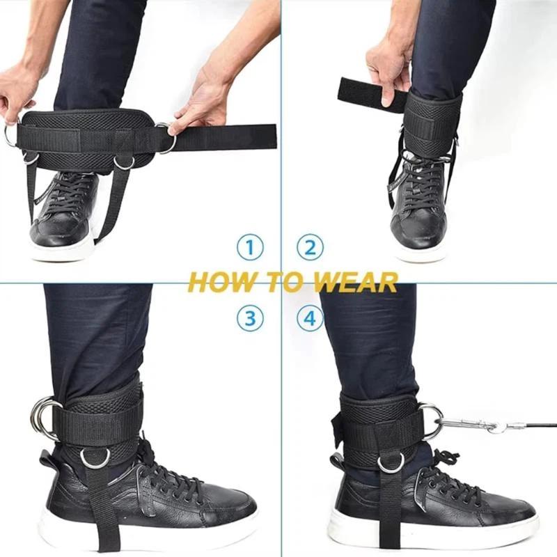 Ankle Straps for Cable Machine Durable Neoprene Padded Ankle Cuffs for Men Women Gym Glute Workout Kickback Exercise