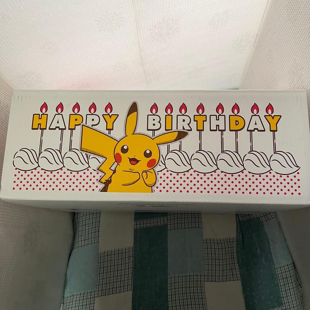 [USED] Birthday Box Plush Toy Life-Size Eevee Lying Down with Bonus Included Pokemon