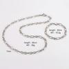 Trendy Men's 304 Stainless Steel Oval Chain Necklace Bracelet