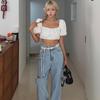 Y2K Lace Waistband Long Dress Jeans Belt Ins Flower Waist Belt  Streetwear