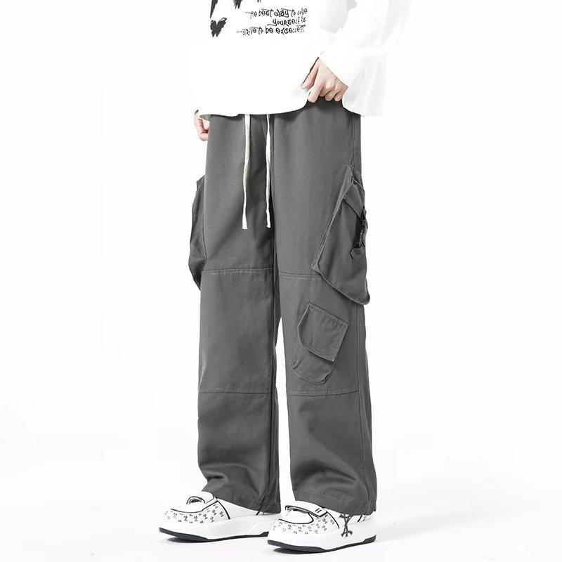 Overalls Men's Autumn New Ins Trendy Brand Loose Straight-leg Pants Neutral Wind Multi-pocket Cotton Casual Pants