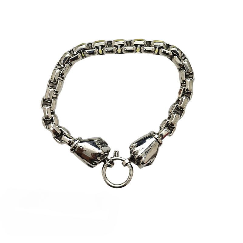

Персонализированный браслет в стиле хип-хоп, титановая сталь, ретро-кулак, мужской персонализированный браслет, ювелирные изделия