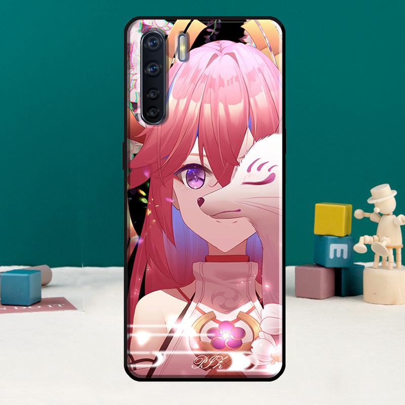 Genshin Impact Yae Miko Phone Case For Oppo A74 A15 A80 A60 A40 A94 A54 A98 A78 A18 A38 A58 A16 A76 A96 A17 A77 A57S