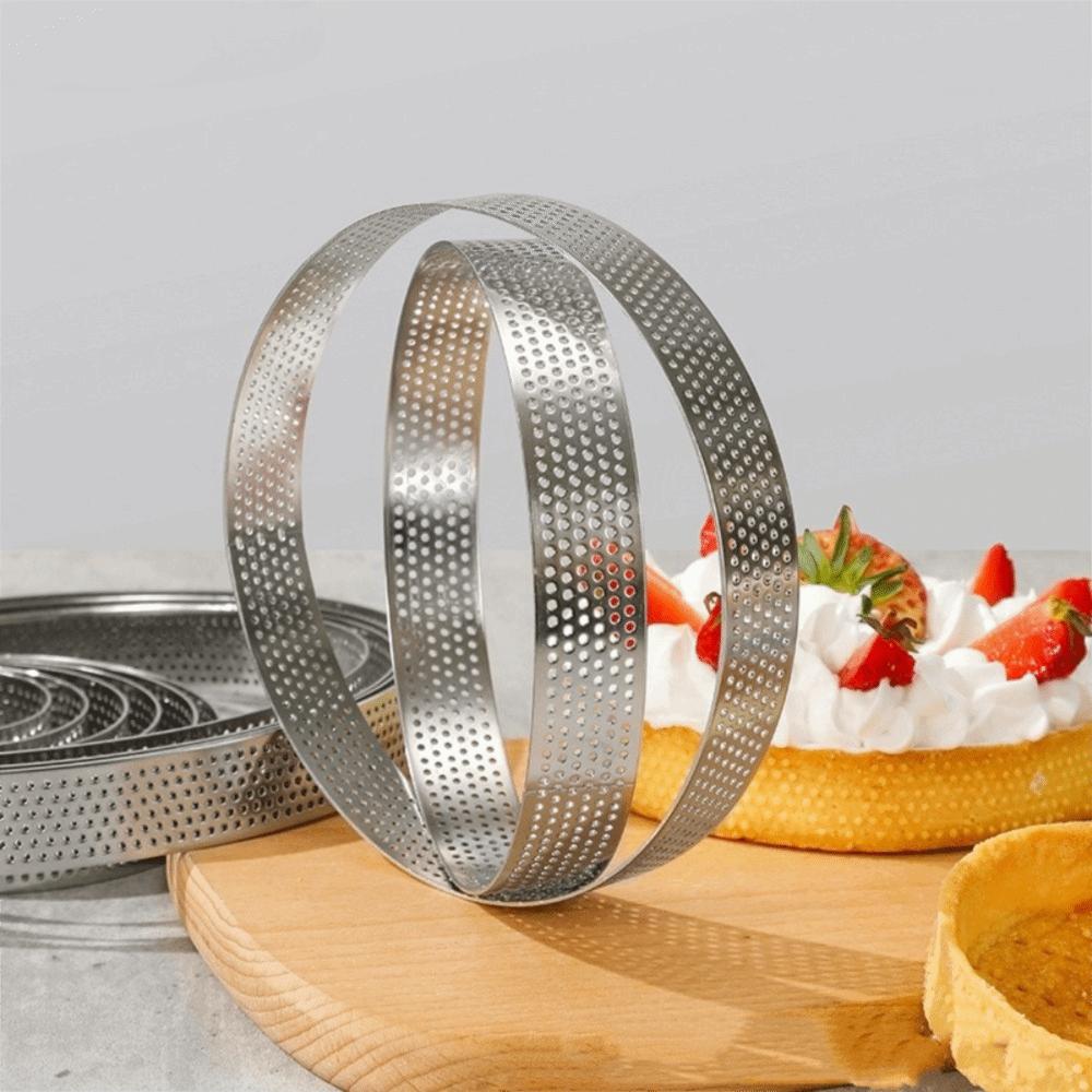 12 Piece 8 CM Mousse Cake Ring Nonstick French Dessert Mold Multi-functional Pastry Mold  Pie