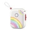 Label printer Portable Thermal Printer Mini Printer with Stickers Printer for Storage Office Home Rainbow Color